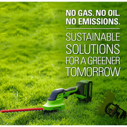 Greenworks 1600607VA cesoia per erba cordless 12 cm 24 V Ioni di Litio Nero, Verde - Vista aggiuntiva 5