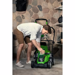 Greenworks 2516107 tagliaerba Tagliaerba a spinta Batteria Nero, Verde - Vista aggiuntiva 4