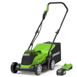 Greenworks 2516107UB tagliaerba Tagliaerba a spinta Batteria Nero, Verde