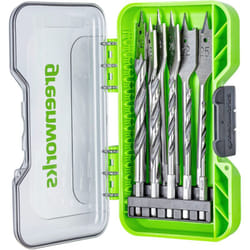 Greenworks - Bit di avvitamento per trapano (set completo da 11 bit con laccatura argentata e bianca, punte elicoidali per legno da 4mm a 25mm adatte