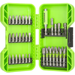 Greenworks Bit di avvitamento duri (set completo da 40 pezzi con bit pick and click adatti a tutti gli avvitatori a batteria)