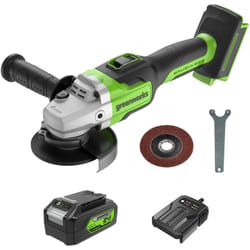 GD24AGK4 Smerigliatrice Angolare a Batteria con Disco da Taglio 125mm, 10500 giri/min., per Destrorsi o Mancini, Batteria 24V 4Ah e Caricabatterie,