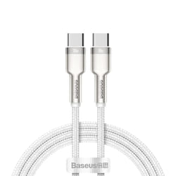 Baseus 6953156202375 cavo USB USB 2.0 2 m USB C Argento, Bianco