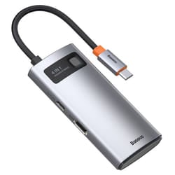 Baseus Metal Gleam Series 4-in-1 USB-C Hub docking station per dispositivo mobile Tablet/Smartphone Argento