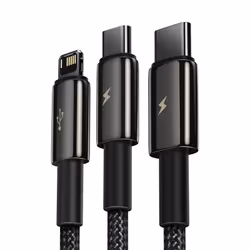 Baseus Tungsten Gold 3-in-1 cavo USB USB 2.0 1,5 m USB A USB C/Micro USB A/Lightning Nero - Vista aggiuntiva 4