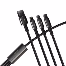 Baseus Tungsten Gold 3-in-1 cavo USB USB 2.0 1,5 m USB A USB C/Micro USB A/Lightning Nero - Vista aggiuntiva 5