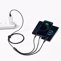 Baseus Tungsten Gold 3-in-1 cavo USB USB 2.0 1,5 m USB A USB C/Micro USB A/Lightning Nero - Vista aggiuntiva 7