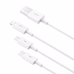 Baseus Superior cavo USB USB 2.0 1,5 m USB A USB C/Micro USB A/Lightning Bianco - Vista aggiuntiva 4