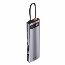 Baseus Metal Gleam Series 11-in-1, Cablato, USB 3.2 Gen 1 (3.1 Gen 1) Type-C, 100 W, 3,5 mm, 10,100,1000 Mbit/s, 10BASE-T, 10 ...