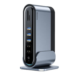 Baseus CAHUB-DG0G replicatore di porte e docking station per laptop USB 3.2 Gen 1 (3.1 Gen 1) Type-C Nero, Grigio