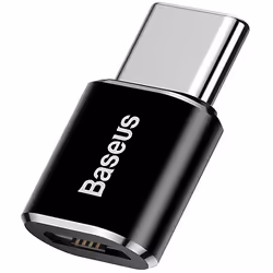 Baseus ABMU24ABK adattatore per inversione del genere dei cavi microUSB Tipo-C Nero, Argento