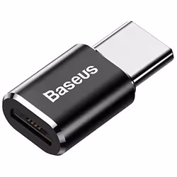Baseus ABMU24ABK adattatore per inversione del genere dei cavi microUSB Tipo-C Nero, Argento