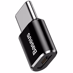 Baseus ABMU24ABK adattatore per inversione del genere dei cavi microUSB Tipo-C Nero, Argento - Vista aggiuntiva 5