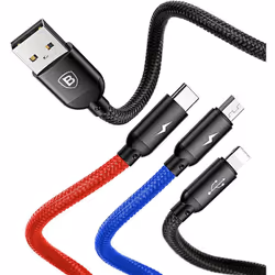 Baseus CAMLT-ASY01 cavo USB 0,3 m USB A USB C/Micro USB A/Lightning Nero - Vista aggiuntiva 5