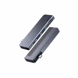 Baseus CAHUB-K0G, USB 3.2 Gen 1 (3.1 Gen 1) Type-C, Grigio, MicroSD (TransFlash), SD, DisplayPort, USB 3.2 Gen 1 (3.1 Gen 1) ...
