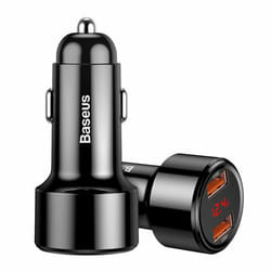 Baseus CCMLC20A-01 Caricabatterie per dispositivi mobili Smartphone Nero USB Ricarica rapida Auto