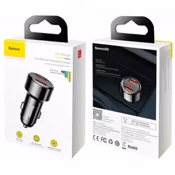 Baseus CCMLC20A-01 Caricabatterie per dispositivi mobili Smartphone Nero USB Ricarica rapida Auto - Vista aggiuntiva 6