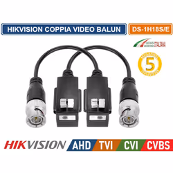 Hikvision DS-1H18S/E, Video balun, Universale, Nero, Hikvision Digital Technology