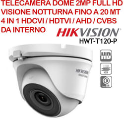 Hikvision HWT-T120 Cupola Telecamera di sicurezza CCTV 1920 x 1080 Pixel Soffitto/muro