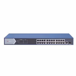 Hikvision DS-3E0526P-E, Non gestito, Gigabit Ethernet (10/100/1000), Full duplex, Supporto Power over Ethernet (PoE)