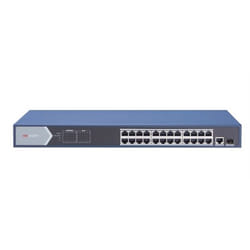Hikvision DS-3E0526P-E switch di rete Non gestito Gigabit Ethernet (10/100/1000) Supporto Power over Ethernet (PoE) Blu