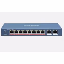 Switch Hikvision DS-3E0310HP-E 301801346-8 porte Gestione PoE intelligenteTrasmissione PoE a lungo raggio fino a 300 mAliment ...