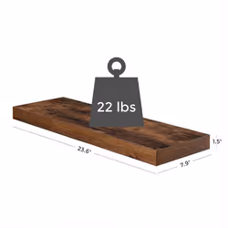 Vasagle ULWS26BX scaffale A muro MDF Marrone - Vista aggiuntiva 4