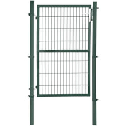Songmics - Cancello a Rete da Giardino Porta da Cortile con Serratura e Chiavi Robusto e Resistente Dimensioni 87 x 150cm Dimensioni della Rete 50 x