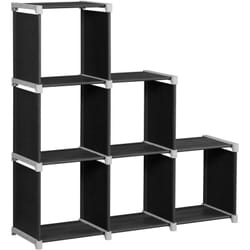 Songmics - Libreria a 6 cubi fai da te, organizer per scale in soggiorno, camera da letto, cameretta dei bambini, studio, per giocattoli e necessità