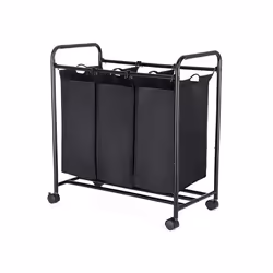 Songmics LSF003B, 132 L, Rettangolare, Cromo, Nylon, Poliestere, Acciaio, Nero, 770 mm, 410 mm