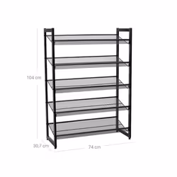 Songmics LMR005B scaffale Mensola per scaffale Libera installazione Caldaie Nero - Vista aggiuntiva 7