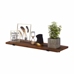Songmics LWS04NB scaffale Mensola galleggiante A muro Caldaie, MDF Nero - Vista aggiuntiva 5