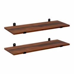 Songmics LWS04NB scaffale Mensola galleggiante A muro Caldaie, MDF Nero - Vista aggiuntiva 7