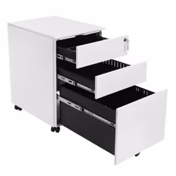 Songmics OFC60WT cassettiera ufficio Bianco Acciaio - Vista aggiuntiva 6