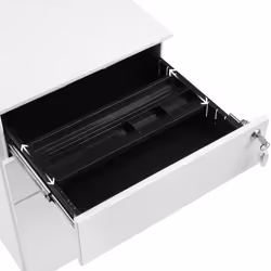 Songmics OFC60WT cassettiera ufficio Bianco Acciaio - Vista aggiuntiva 7