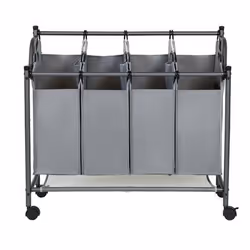 Songmics LSF005GS, 140 L, Rettangolare, Nylon, Poliestere, Acciaio, Grigio, 385 mm, 875 mm