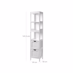 Vasagle BBC66WT armadietto di conservazione per bagno Bianco
