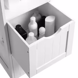 Vasagle BBC66WT armadietto di conservazione per bagno Bianco - Vista aggiuntiva 5