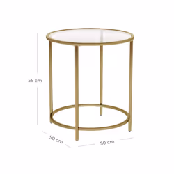 Vasagle LGT20G tavolino da caffè, comodino e consolle da soggiorno Forma rotonda 4 gamba/gambe - Vista aggiuntiva 7
