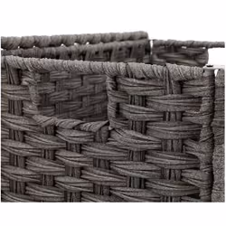Songmics LCB51WG porta biancheria 90 L Rettangolare Cotone, Caldaie, Plastica Grigio - Vista aggiuntiva 6