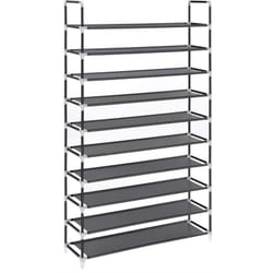 Songmics - Scarpiera a 10 Livelli, Scaffale Portascarpe, Fino a 50 Paia di Scarpe, in Soggiorno, Ingresso, Guardaroba, Tessuto non Tessuto, 100 x 29