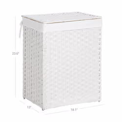 Songmics LCB51WT porta biancheria Rettangolare Bianco - Vista aggiuntiva 6