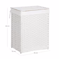 Songmics LCB51WT porta biancheria Rettangolare Bianco - Vista aggiuntiva 7