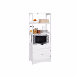 Vasagle BBC67WT armadietto di conservazione per bagno Bianco - Vista aggiuntiva 6