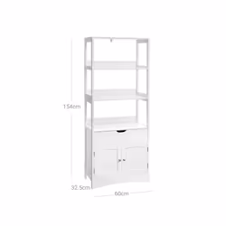 Vasagle BBC67WT armadietto di conservazione per bagno Bianco - Vista aggiuntiva 7