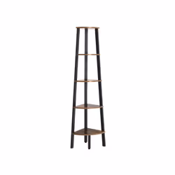 Vasagle LLS35X scaffale Scaffale angolare Libera installazione Truciolato, Acciaio Marrone - Vista aggiuntiva 5