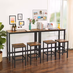 Vasagle LBT12X tavolo da cucina e sala da pranzo Casa Forma rettangolare Tavolo fisso 4 gamba/gambe - Vista aggiuntiva 2