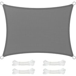 SONGMICS Vela Parasole 3 x 4 m, Tenda da Sole in Tessuto HDPE, Permeabile all'Aria e all'Acqua, per Terrazza, Giardino, Balcone, Campeggio,