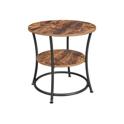 Vasagle LET56BX tavolino da caffè, comodino e consolle da soggiorno Forma rotonda 4 gamba/gambe