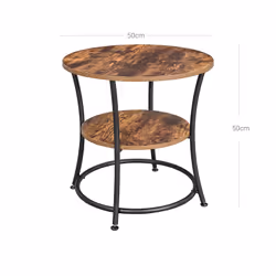 Vasagle LET56BX tavolino da caffè, comodino e consolle da soggiorno Forma rotonda 4 gamba/gambe - Vista aggiuntiva 6